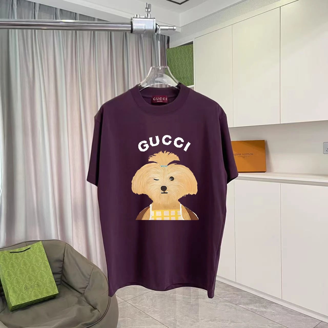 Gucci T-Shirts Oversized graphic-print crewneck — TS-037