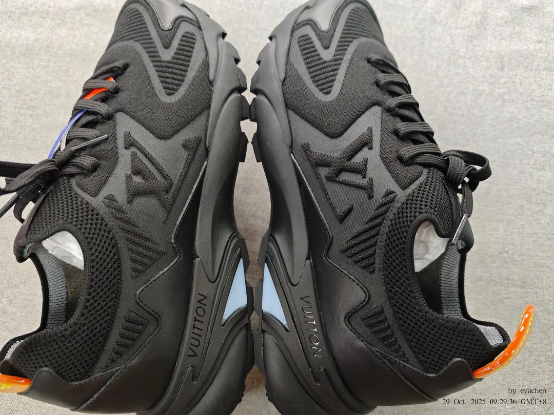 Louis Vuitton Archlight Black Orange Accent Sneakers Chunky Sneakers