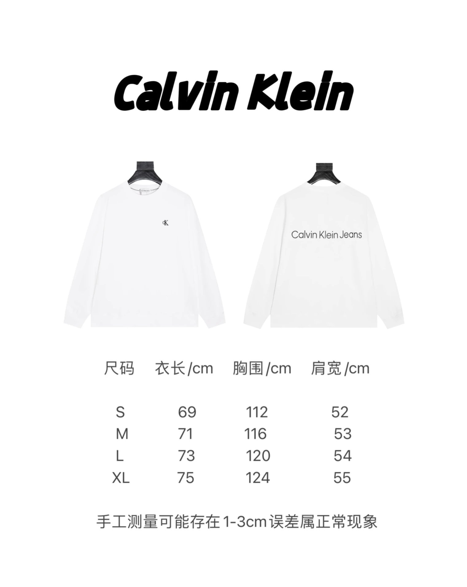 Calvin Klein Monogram Logo Black Crewneck Sweater - 2