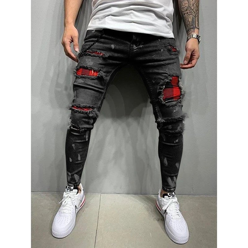 Off-White Distressed Patchwork Jeans Black - 28