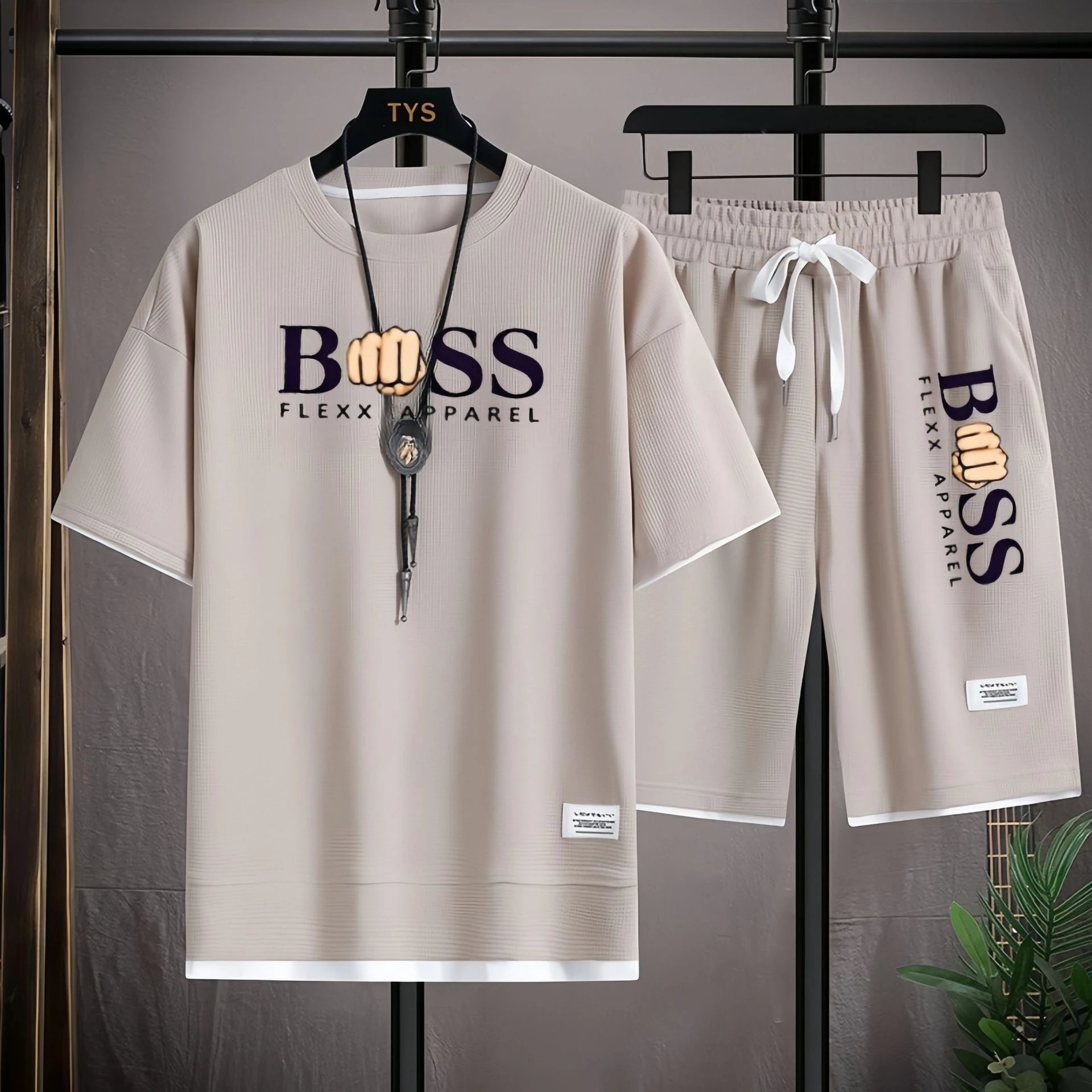 Tommy Hilfiger Matching Sets Short-Sleeve T-Shirt and Drawstring Shorts Set — BB-022