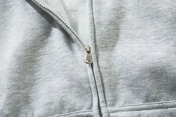 Carhartt WIP Script Logo Zip-Up Hoodie Gray - 4
