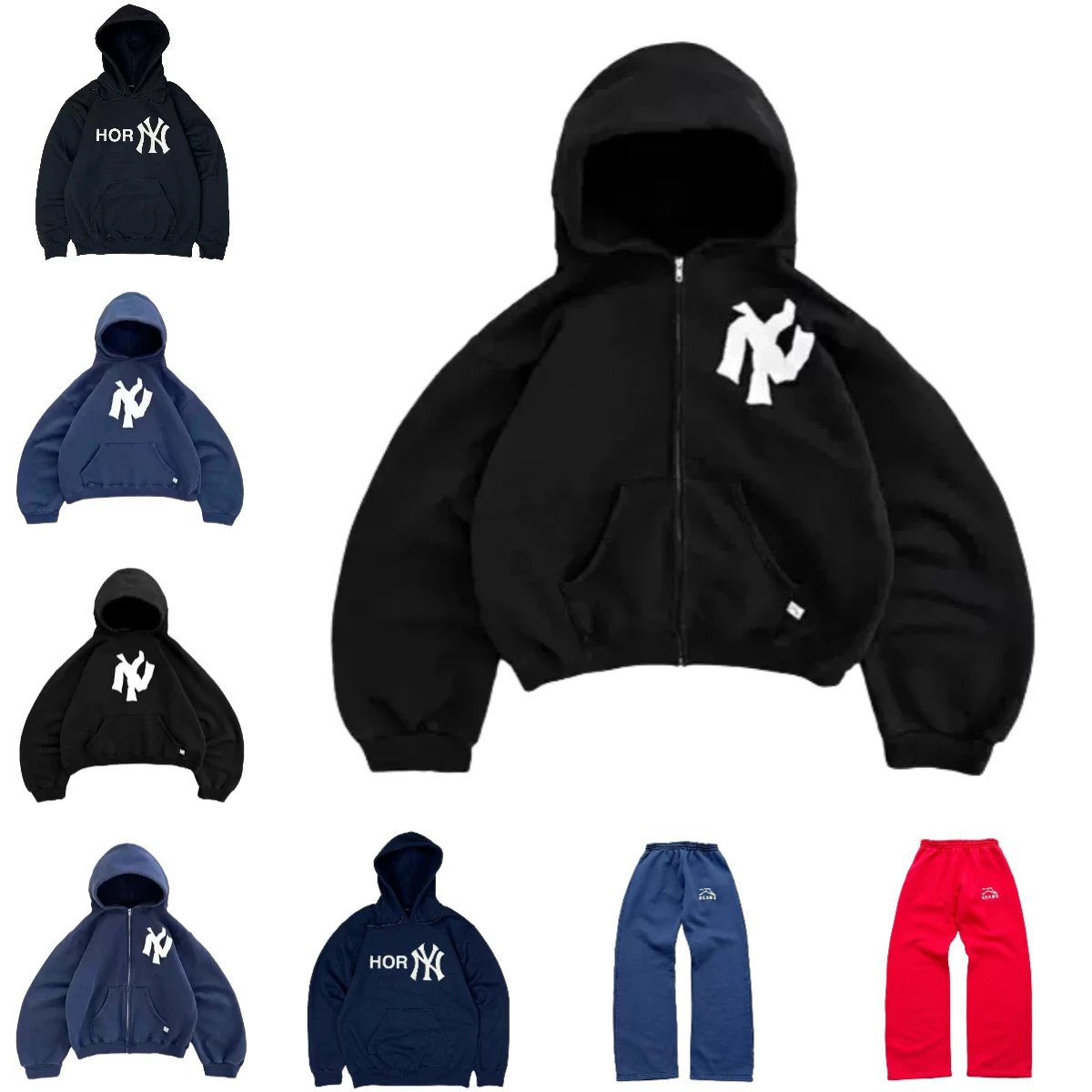 Akim--Trendysimpleandversatilehoodie45卫衣裤套装 - 135090