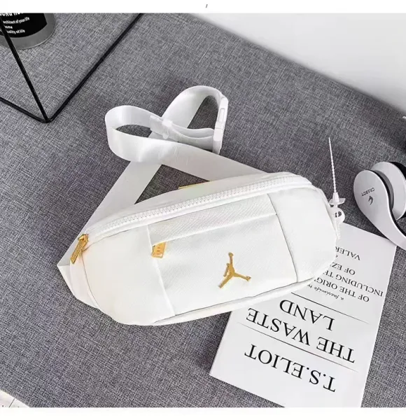 Air Jordan Belt Bag White Snake-Print with Gold Jumpman Hardware - 13