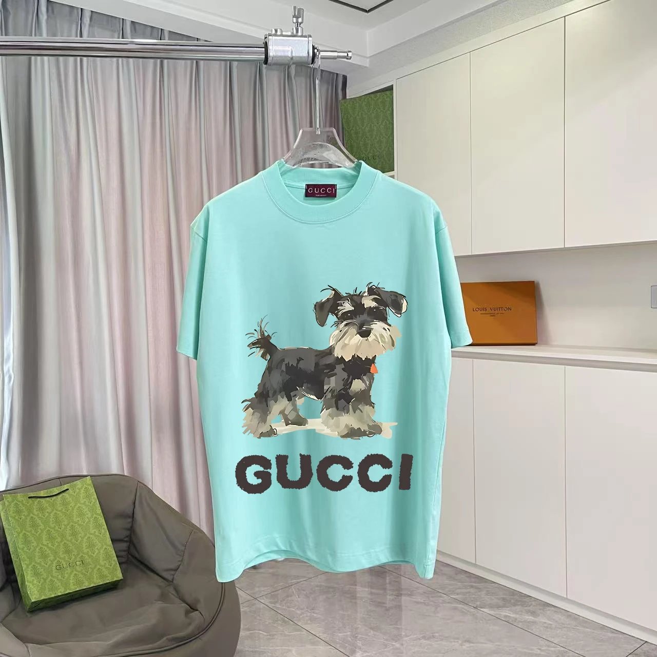 Gucci T-Shirts Graphic-print crew-neck T-shirt — TS-024