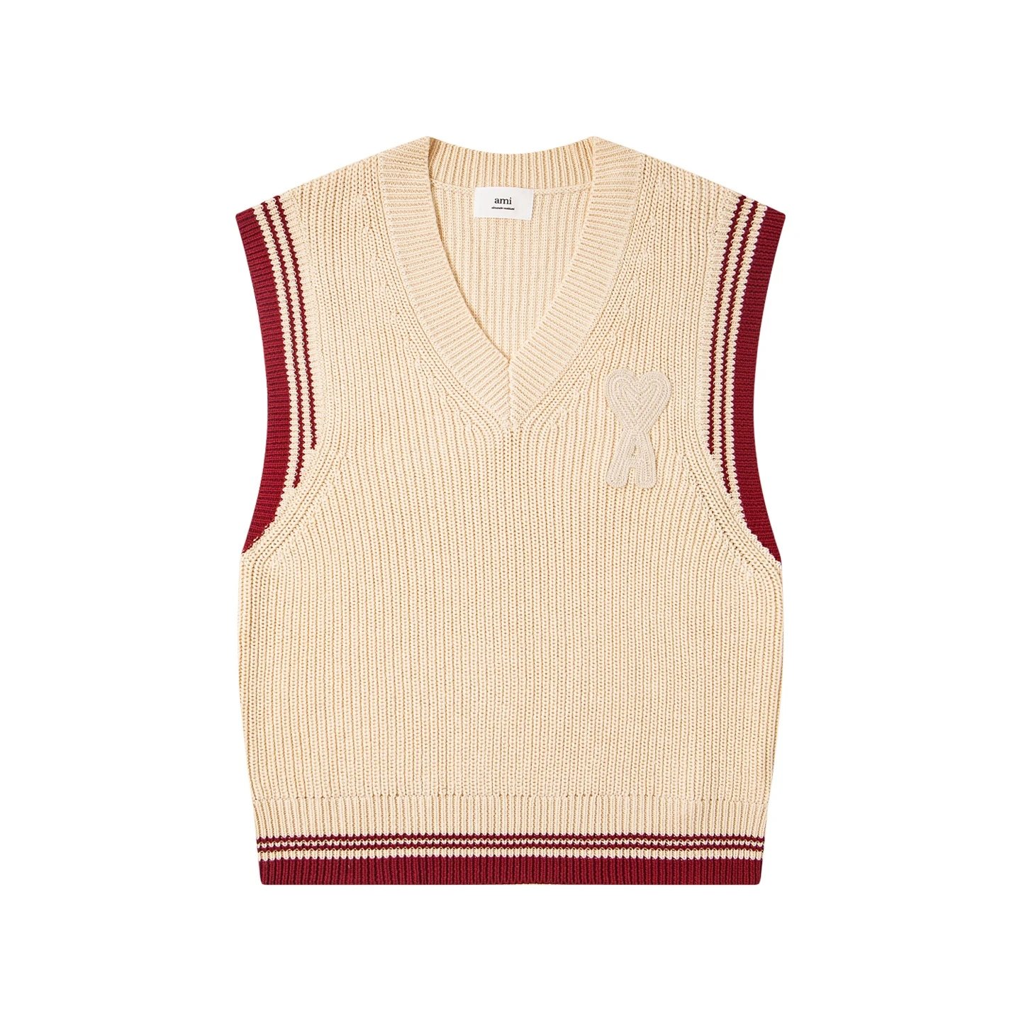 AMI Paris Knitwear V-Neck de Cœur Knit Sweater — 1
