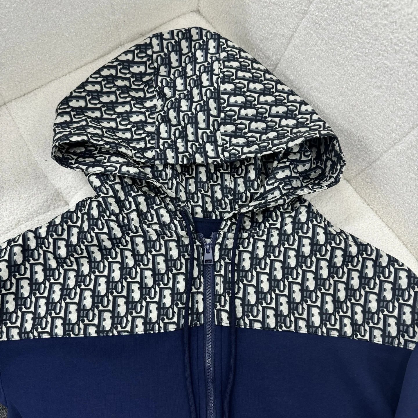 Dior Hoodies & Sweatshirts Oblique Panel Zip-Up Hoodie image 2