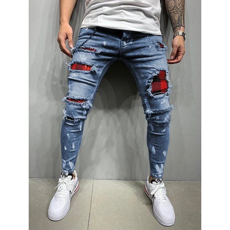 Off-White Distressed Patchwork Jeans Black - 30