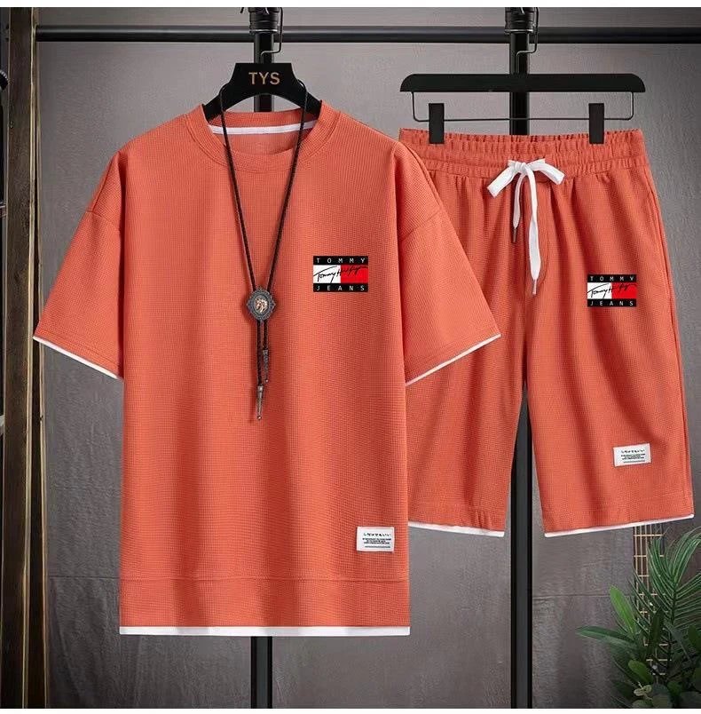 Tommy Hilfiger Matching Sets Short-Sleeve T-Shirt and Drawstring Shorts Set — BB-009