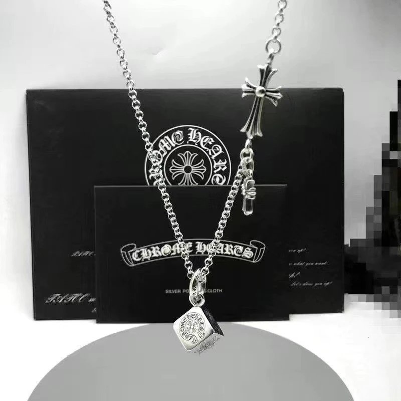 Chrome Hearts Jewelry Floral Cross Cuban Link Bracelet with Lobster Clasp — 08