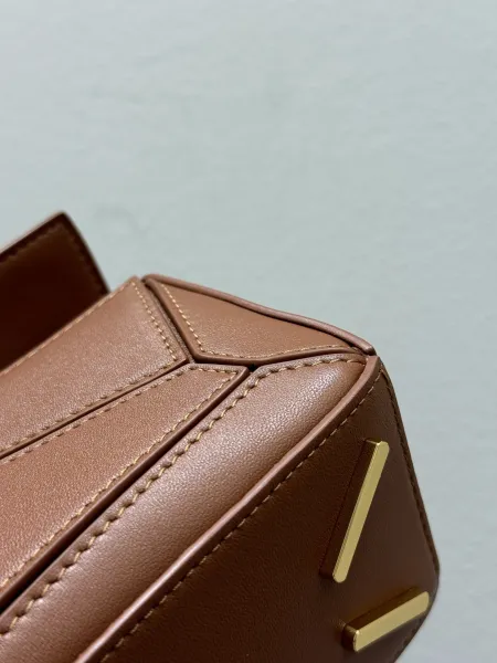 Loewe Puzzle Mini Brown Leather Handbag - 10