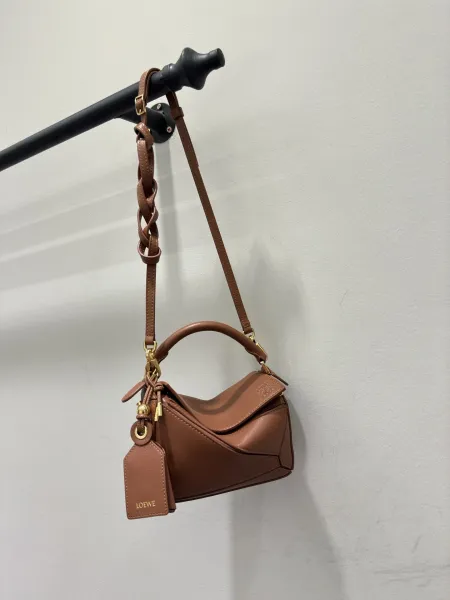 Loewe Puzzle Mini Brown Leather Handbag - 13