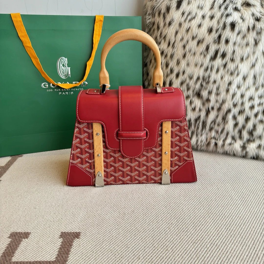 Goyard Saïgon Structured Mini Red Goyardine Canvas
