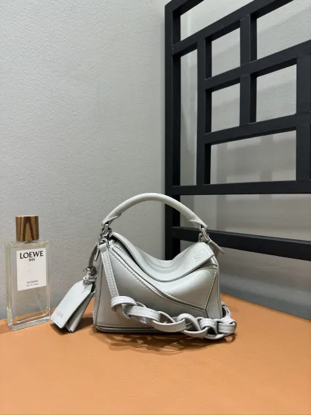 Loewe Puzzle Mini Brown Leather Handbag - 3