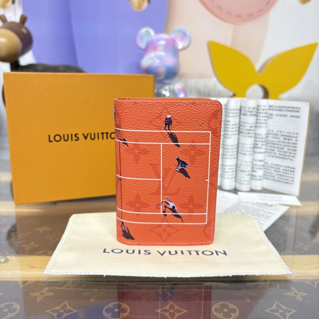 Louis Vuitton Tennis Court Pocket Organizer Monogram Orange