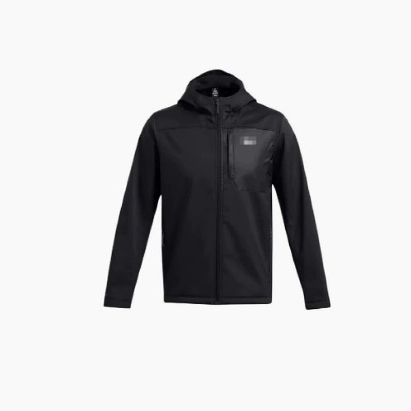 Softshell Hooded Jacket Black Outerwear