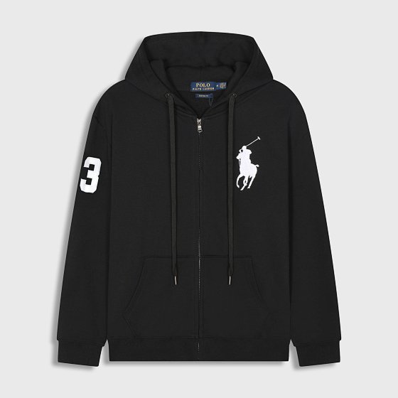 Left Front Left Front Two-Tone Zip-Up Hoodie with Chain Accent-MLMLSPHO0202