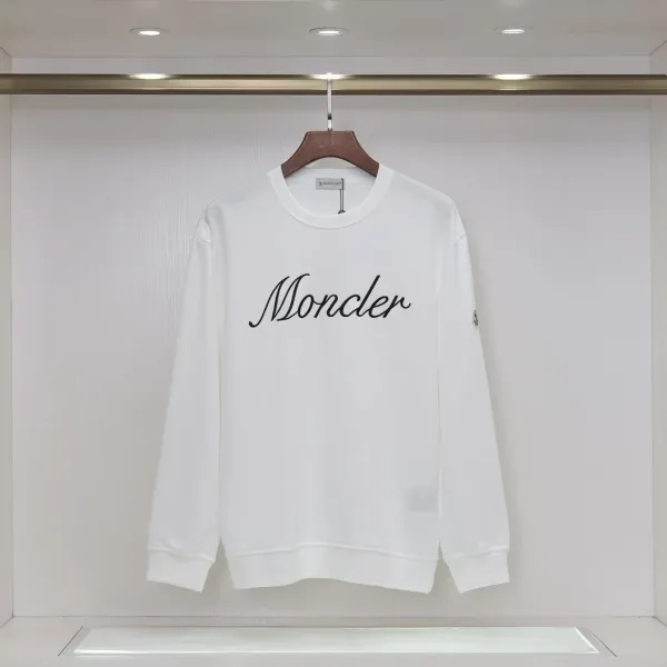 Moncler Script Logo White Hoodie - 1