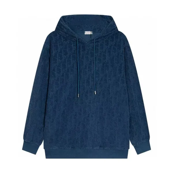 Dior Oblique Jacquard Hoodie Navy - 1