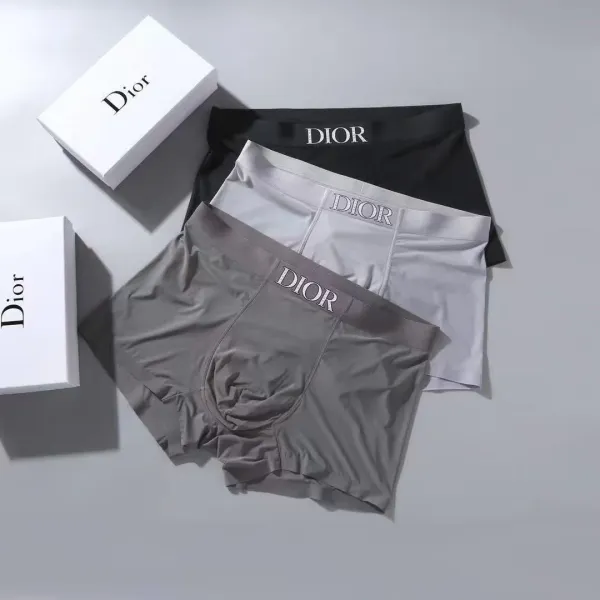 Dior Boxer Briefs in Black, Gray, and Silver - 1
