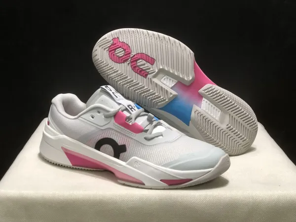 On CloudTrek Pink Blue White Running Shoes - 1