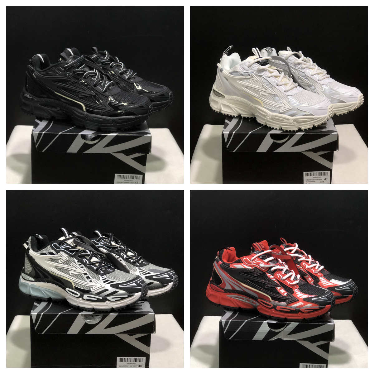 Co branded OF-W T Be Right Back round toe lace up casual shoes, dad shoes, men's and women's shoes
