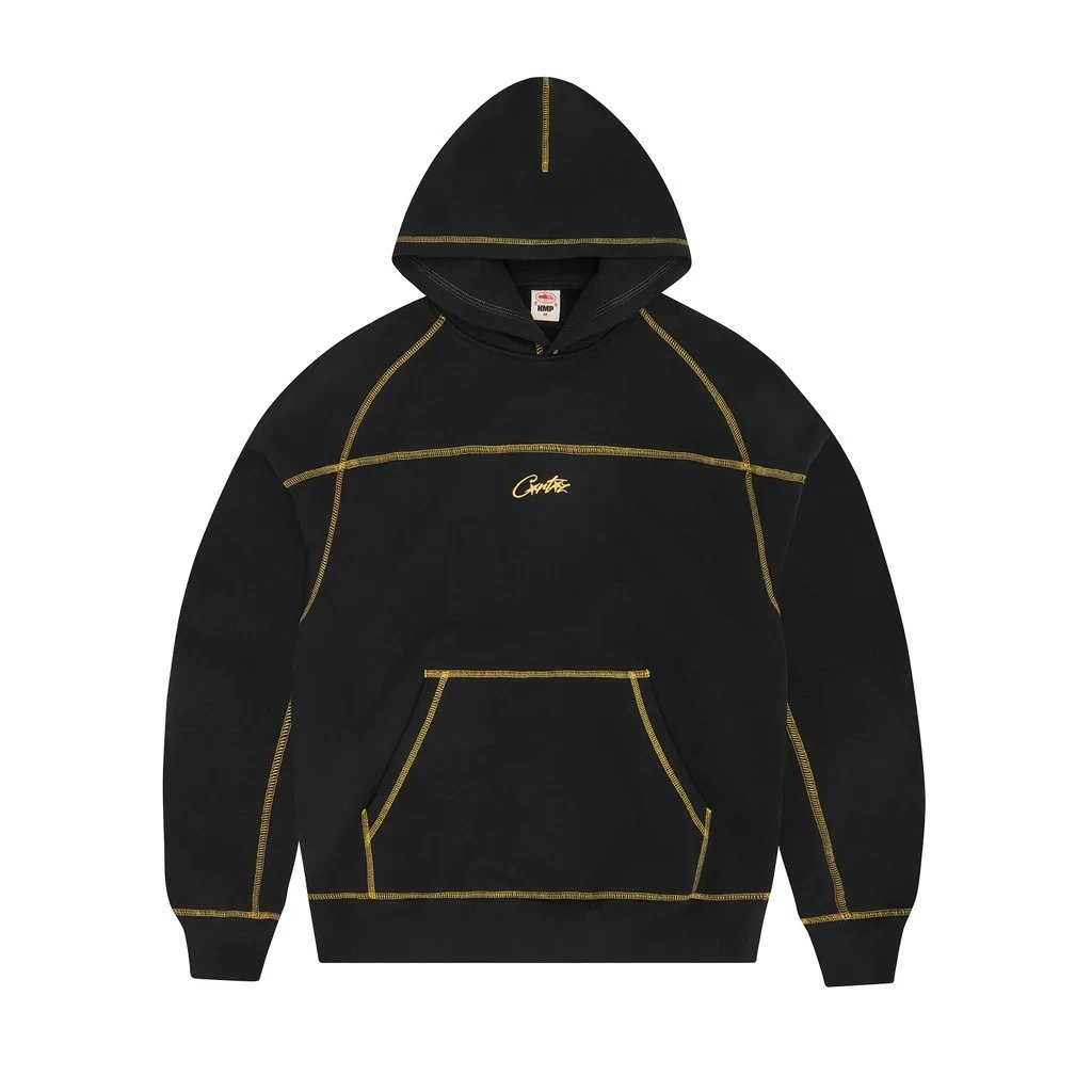 9008/Yellow Line Hoodie/Black