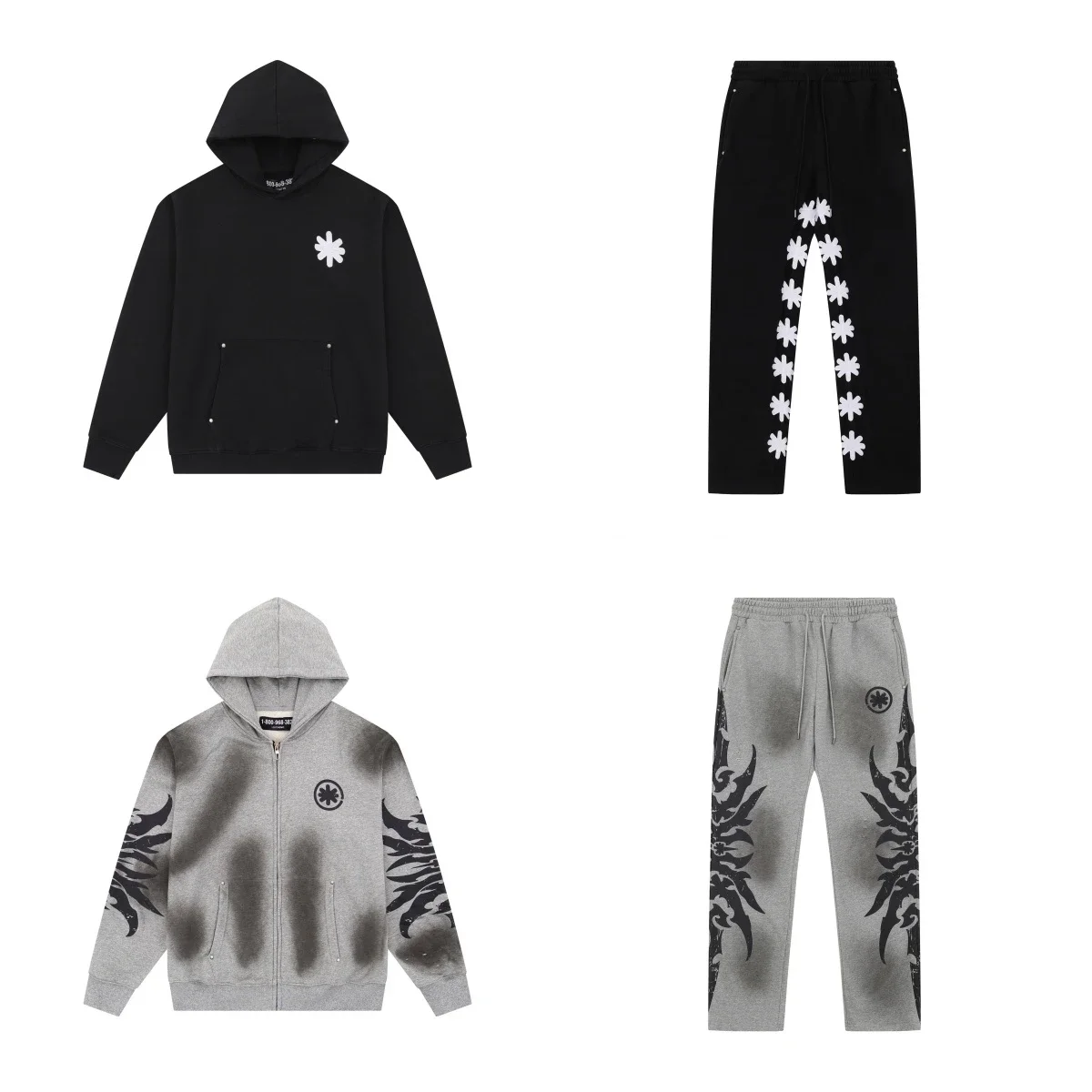 LOSTSHDWS DSTRY DBL LAYER LOGO HOODIE