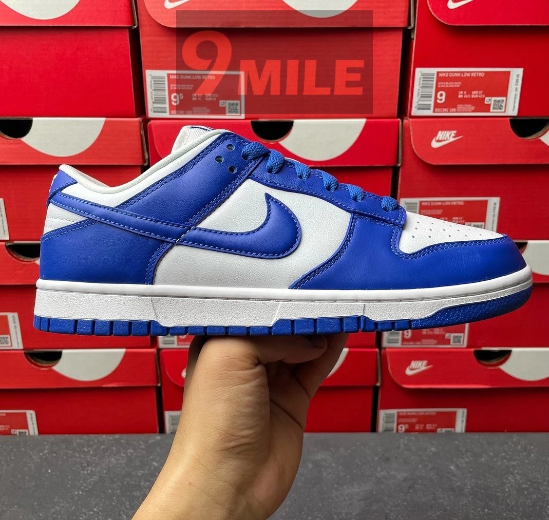 Nike Dunk Low Retro Brown and White Sneakers - 33