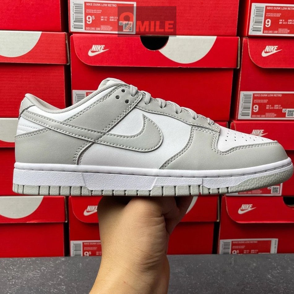 Nike Dunk Low Retro Brown and White Sneakers - 25