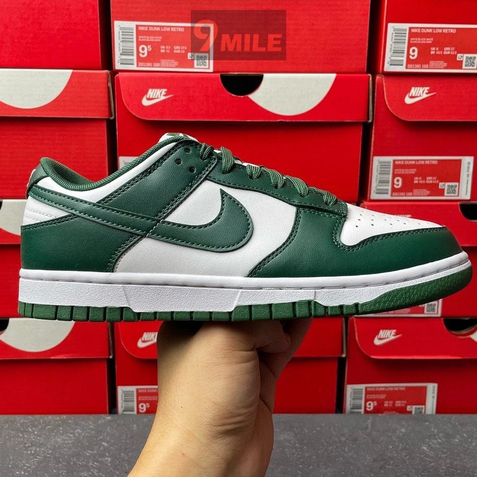 Nike Dunk Low Retro Brown and White Sneakers - 28