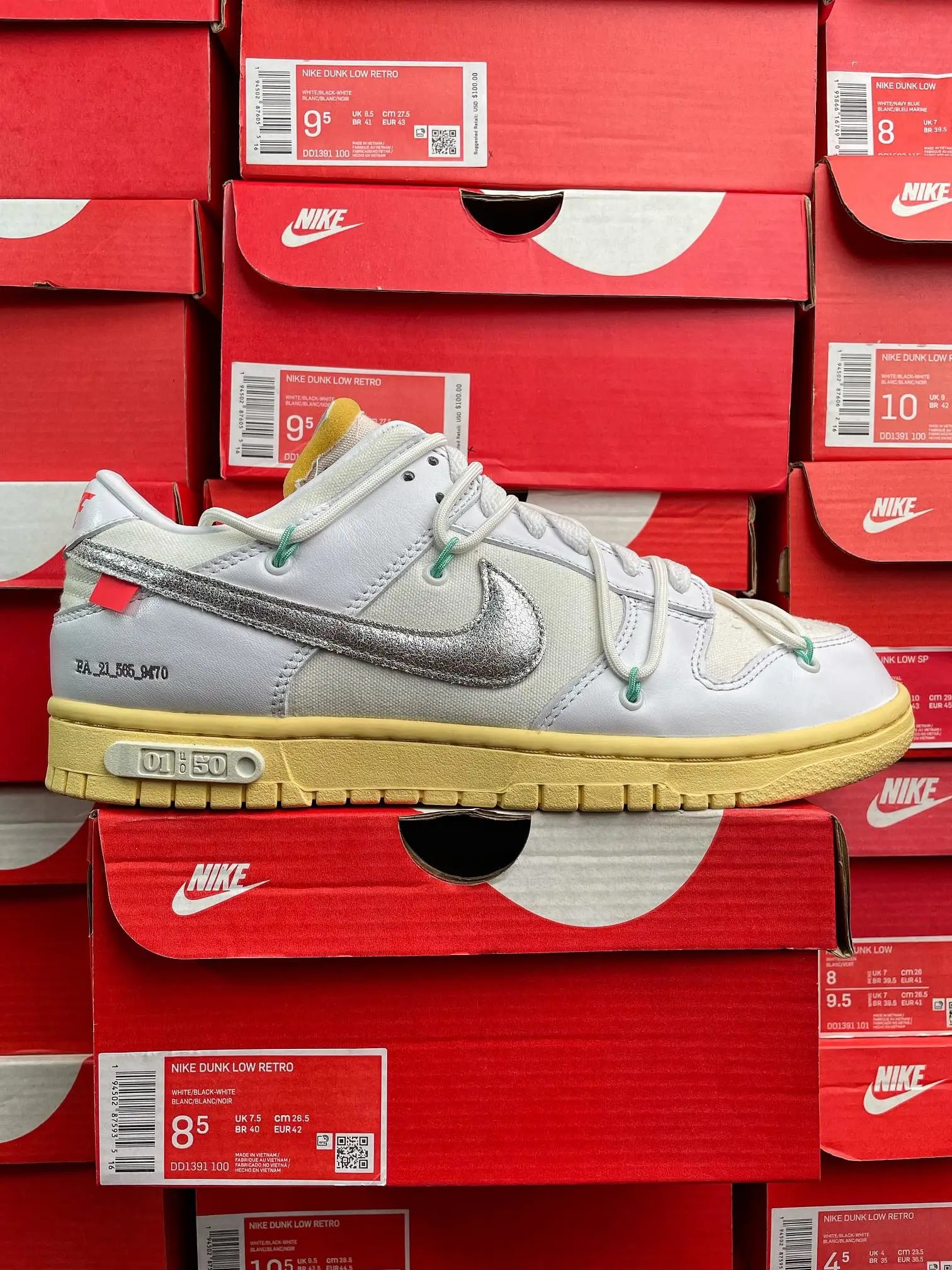 Nike Dunk Low Retro Brown and White Sneakers - 19