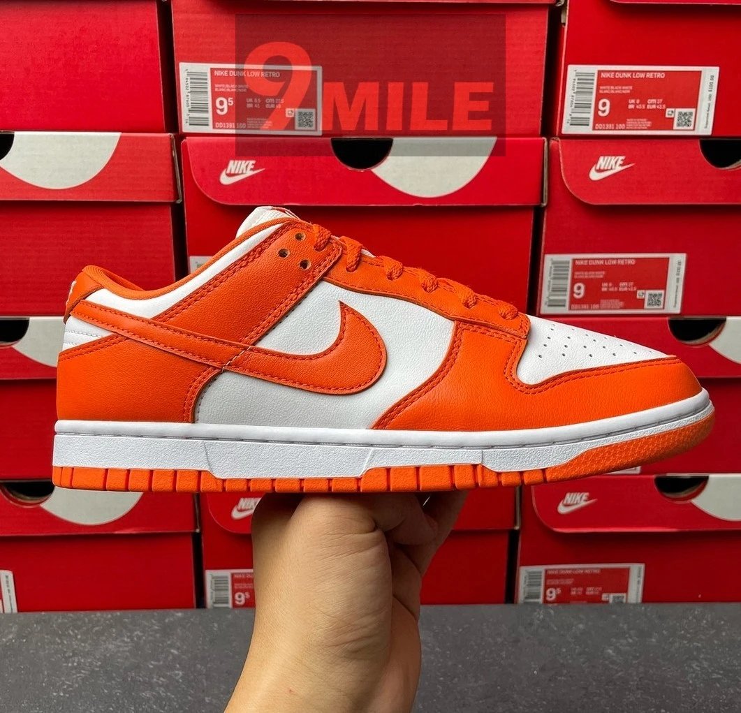Nike Dunk Low Retro Brown and White Sneakers - 26