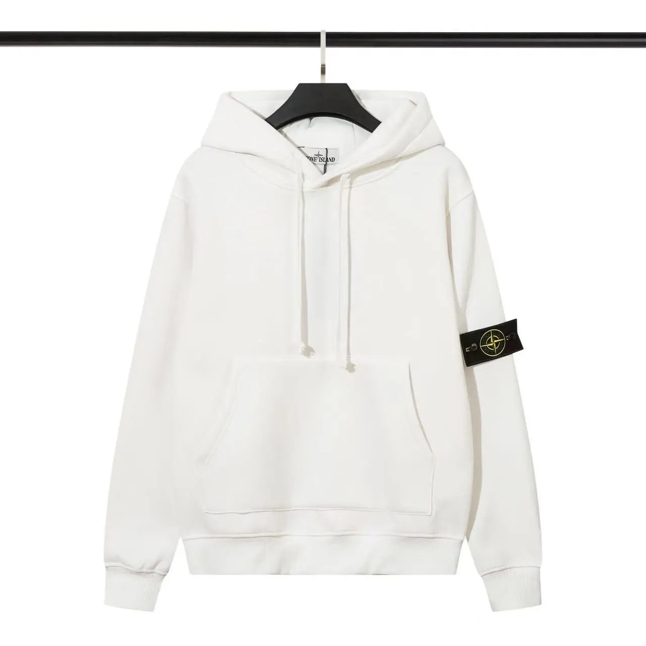 Hooded fleece hoodie - white