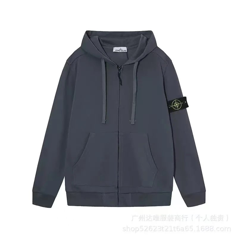 开衫卫衣-深灰色