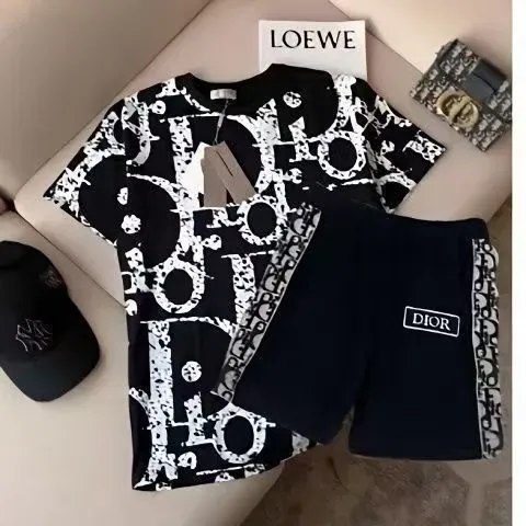 Gucci GG Monogram Print Short-Sleeve Shirt and White Logo-Embroidered Shorts Set - 4