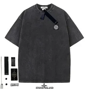 Stone Island Shadow Project Washed Black T-Shirt - 1