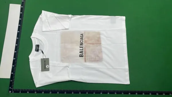 Balenciaga Printed Logo T-Shirt White - 1