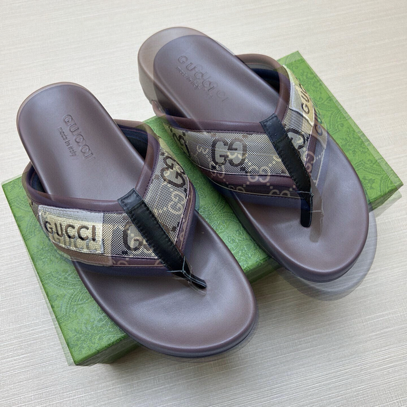 Gucci Marmont Multicolor Logo Slide Sandals