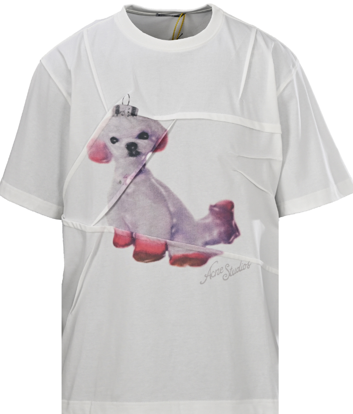Acne Studios Bear Print Black Oversized T-Shirt