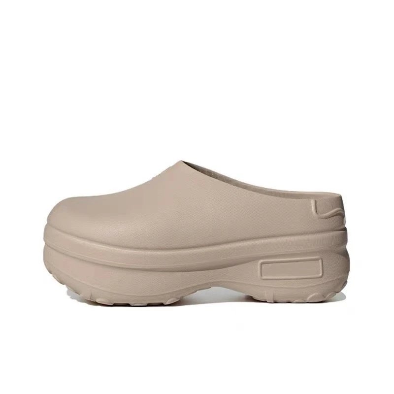 Black Platform Clog Slip-On Chunky Sole Shoe