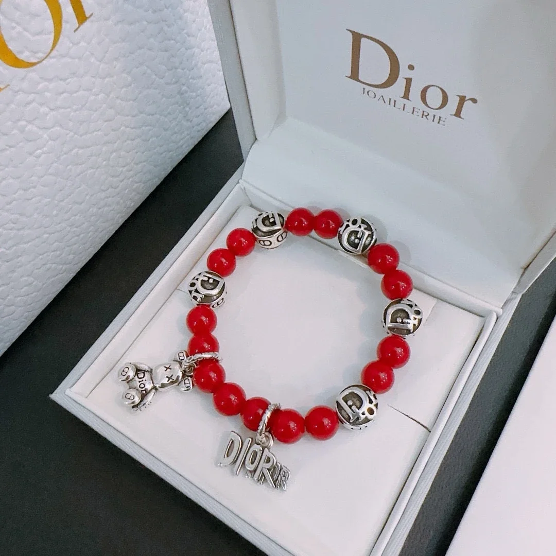 Dior Red Bead Bracel