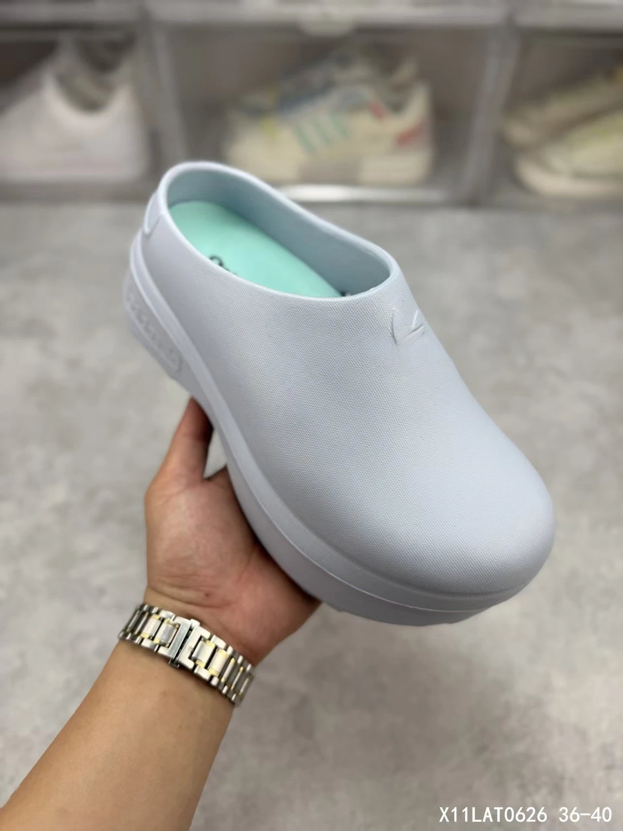 Chunky Platform Clog Lime Green Casual Slip-On
