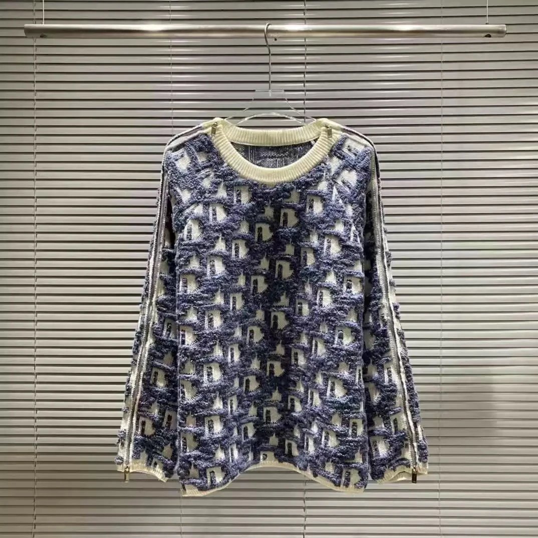 Patterned Knit Sweat