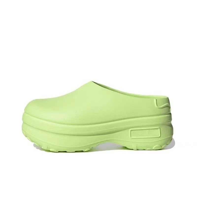 Chunky Platform Clog Lime Green Casual Slip-On
