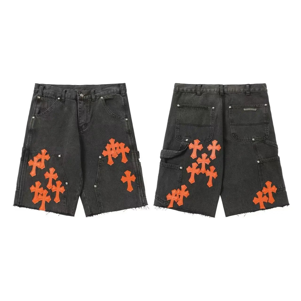 Chrome Hearts Cross Patch Denim Shorts [3 styles]