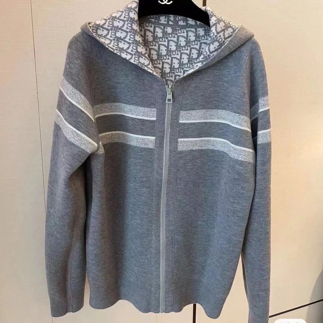 Dior Grey Striped Zi