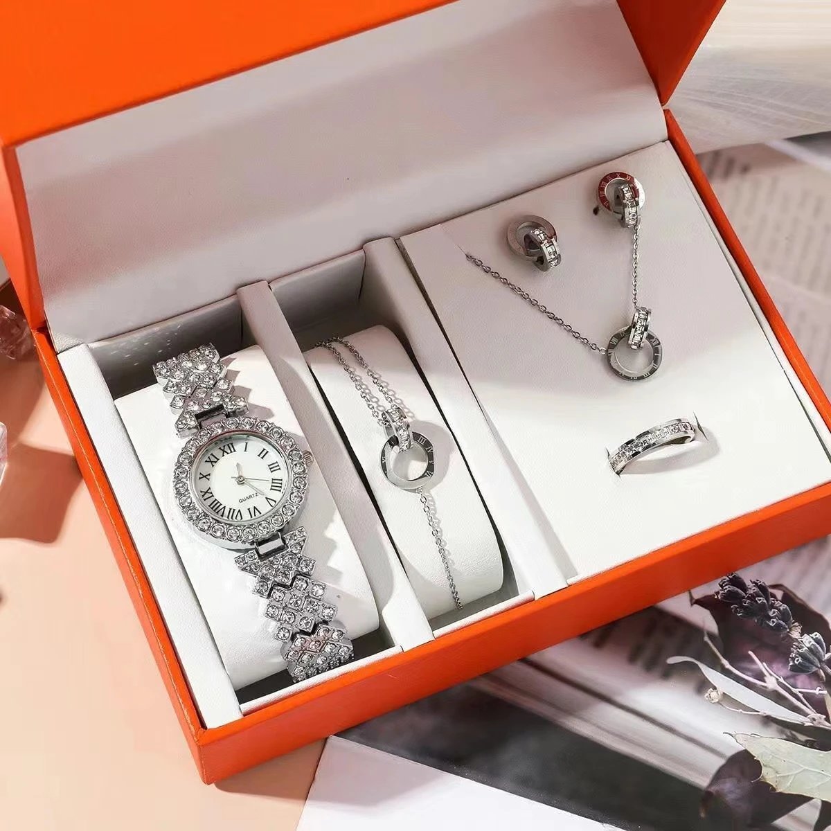 Masafei Watches Women's Watch and Jewelry Gift Set — JF-007