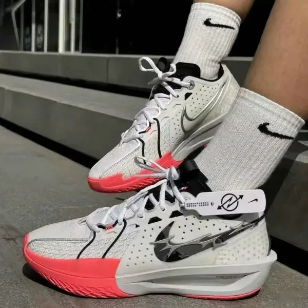 Nike Zoom GT Cut 2 White Pink Basketball Shoes - 1