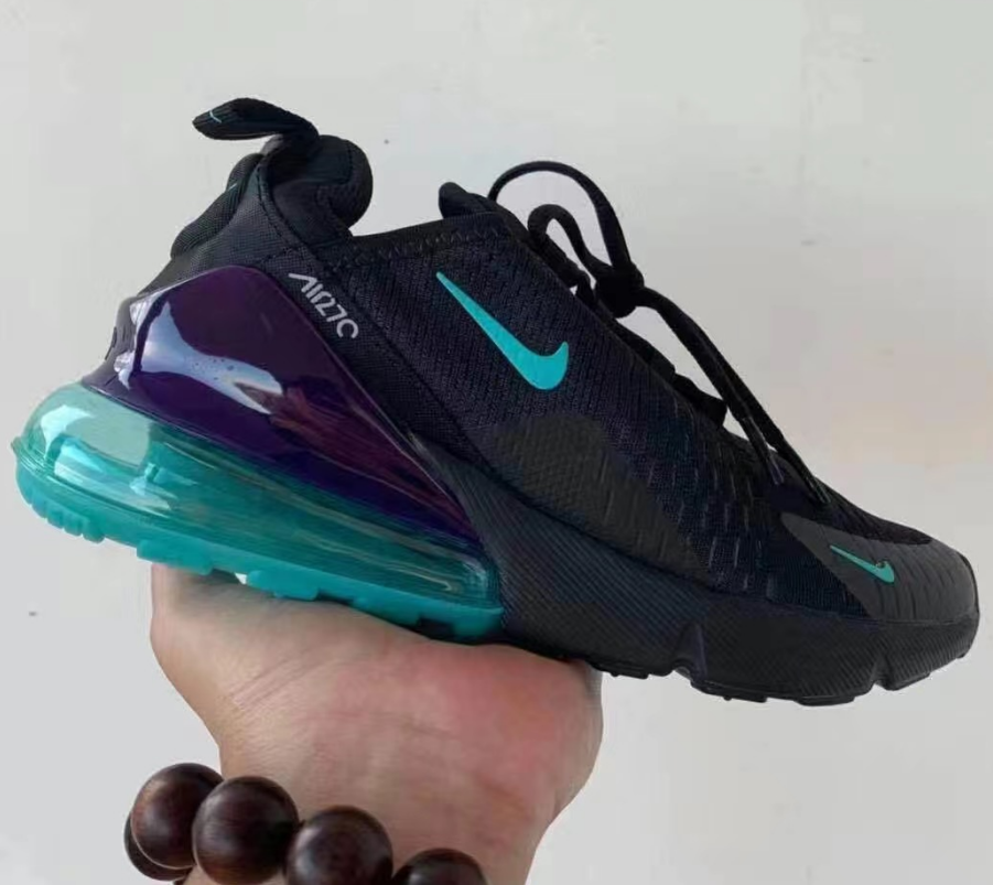 Nike Air Max 270 Black Teal Gradient Casual Sneakers